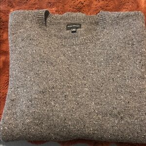 Club Monaco Men’s Heathered Gray Merino Wool Crewneck Sweater